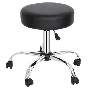 Segawe Adjustable Hydraulic Rolling Swivel Stool, Black Sit-Down Salon Furniture with Height Adjustment for Tattoo Spa Salons,summerwins