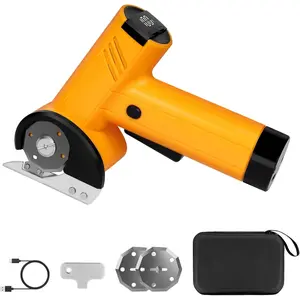 2026 Upgrade 4.2V Cordless Electric , Cardboard  with LED Display,4-Speed Switching,3 SK5 High Carbon Steel , Box , for Thin Fabric,Cardboard,Leather,Carpet