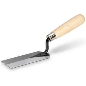 QLT Masonry Margin Trowel, 5 by 1 1/2 Inch Carbon Steel Blade, Wood Handle, Concrete, 934