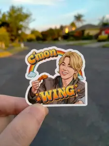 Come on Wing Hot Ones Jimiiiinnnn Armyy Sticker, BTTTTTSS 2.0 Ariiiiiraaaang Sticker