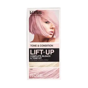 Kiss Colors & Care Lift Up Complete Bleach & Tone Kit – Rose