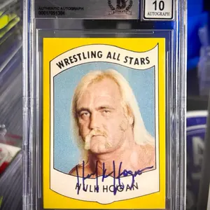 Hulk Hogan Beckett 10 Authentic Autographed Card Wrestling All Stars Collectible Sports Memorabilia