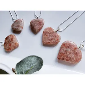 Sunstone Heart Necklace