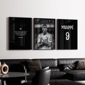 Kylian Mbappé Poster, Mbappe Poster, Soccer Gifts, Sports Poster, Football Player Poster, Soccer Wall Art, Sports Bedroom Posters