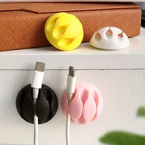 1pcs Simple Charge Cable Desktop Winder USB Cable Holder Mouse Cable Organizer Desk Accessories