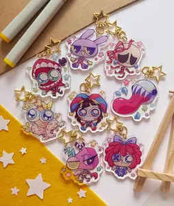 TADC Acrylic Keychains | The Amazing Digital Circus | Pomni, Jax, Kinger, Caine, Ragatha, Gangle, Zooble, Bubble Keychain, tadc keychain for bag, key, gift