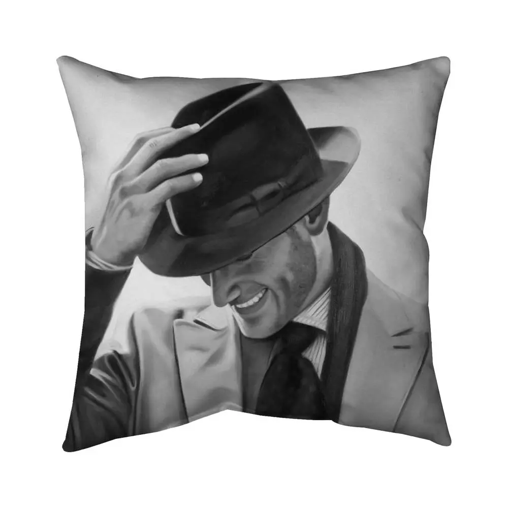 360 Stand Character Print Decorative Accent Pillow - 16x16 in, Well-Dressed Man Design, Polyester Fill, Stylish Bedroom Decor, Textile Bedding Accessory, 5541-1616-FA26, Elegant, Touch Of Class, Modern Touch