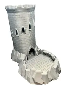 3D Printed Medieval Stone Dice Rolling Tower for Dungeons and Dragons