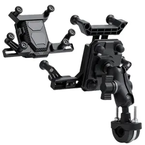 Octopus Rotatable Motorcycle Phone Mount Shockproof Cycling Bracket for E-Bike Delivery Rider Navigation Use