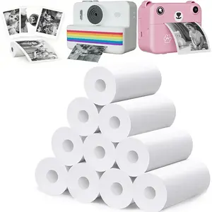 Label Printer Paper, 10 Rolls Instant Print Paper for Kids Cameras, High-definition Thermal Printing Rolls, Photo Printer Paper