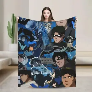 Dicks nightwing Graysons  Blankets  Soft Aesthetic Plush Bedding Throws For Outdoor Travel Flannel Bedspread Bed Cover