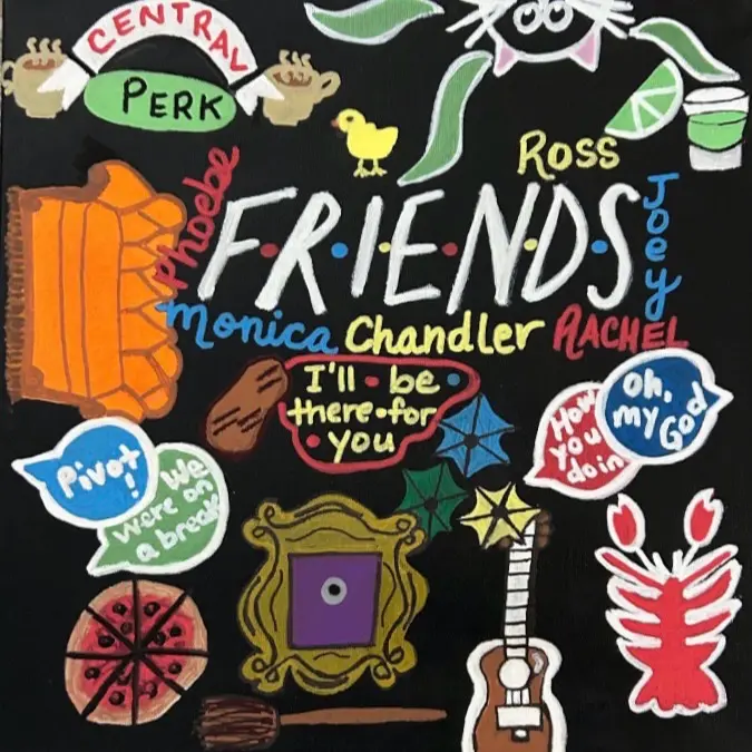 Customizable Collage on 12x12 Canvas Featuring TV Show Characters and Quotes