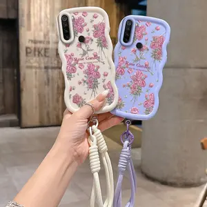1 Piece Rose Garden Stylish For Redmi Note 8 Case With Flexible Finish Featuring Anti-Scratch And Lanyard For Entertainment
