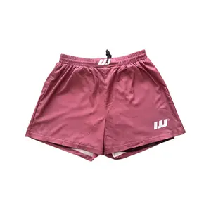 GARNET HYBRID COMBAT SHORTS WITH BUILT-IN COMPRESSIONS