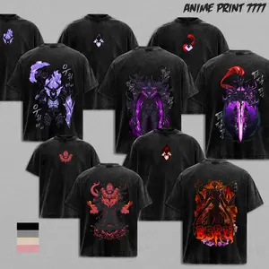 [COLLECTION] Shadow Soldiers BERU, IGRIS, IRON, TUSK T-Shirt Solo Leveling Anime Double Printed Vintage Washed Tee Unisex Oversize Anime Manga Washed Heavyweight Cotton T-shirt