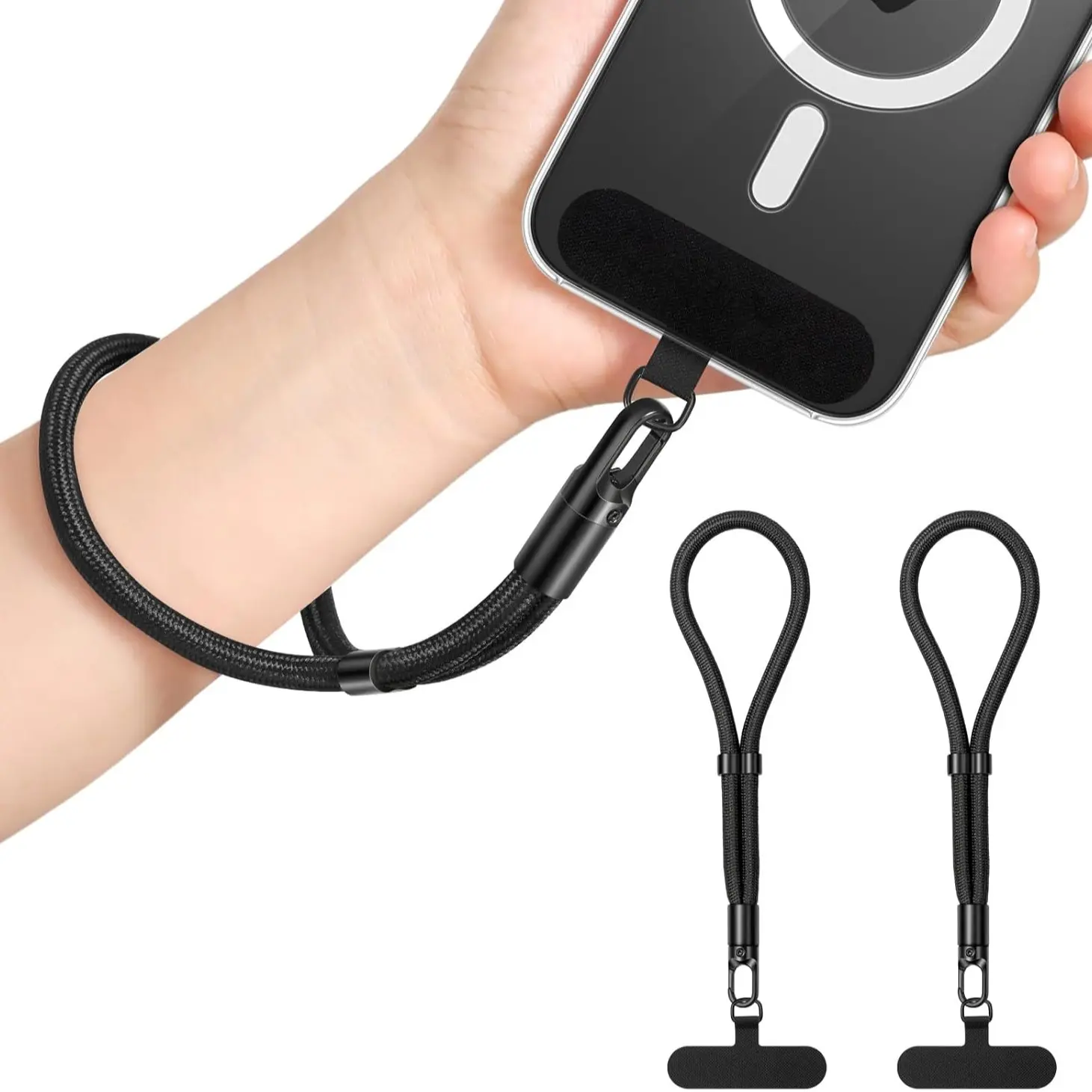 2 Pack Phone Wrist Strap, Wrist lanyard for iPhone Case Camera, Anti Theft Phone Strap Lanyard with 360° Rotating Hook, Charm Chain Camera Wristlet for Travel Accessories, Cell Phone Charm, Phone Accessory