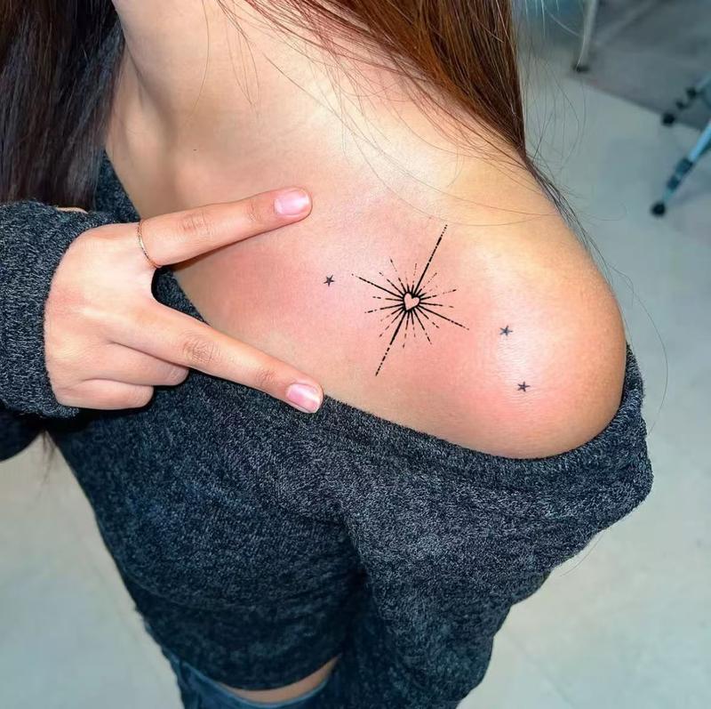 VIBE INK/Loving Heart Series lasts for 2 weeks semi-permanent tattoo Lasts 1-2 Weeks, Waterproof, Realistic Look, No Adhesive, No Reflection,For Man And Woman,Ideal for Swimming, Party