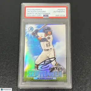 2023-24 Topps Bowman Chrome Sights on September #SOS-11 Jackson Chourio Signed C