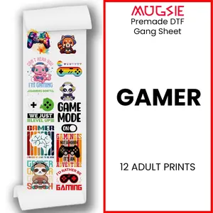 Gamer DTF Transfer Gang Sheets - 22x60 Direct-to-Film