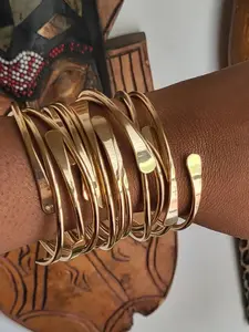 Vintage Bohemian Style Cuff Bangle, Fashionable Adjustable Bracelet for Women & Men, Trendy All-match & Exquisite Jewelry for Birthday Gift, Stackable Bracelets, Cuff Bracelet Set