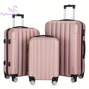 Bags&suitcases 3pcs Multi-Functional Large Capacity Travel Storage Luggage Set With Aluminum Alloy Handle And Combination Lock