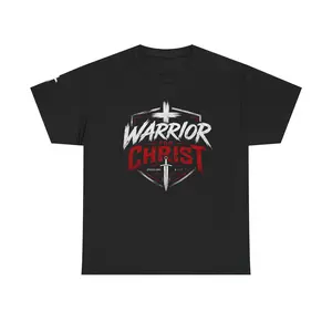 Warrior Christ Shield Sword T-Shirt | Christian Faith Armor Tee