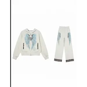 This rhinestone wing set is a literal masterpiece.  Detailed crystals + leopard accents.#AngelCore #BlingStreetwear #"Ghetto Glam#2026Fashion