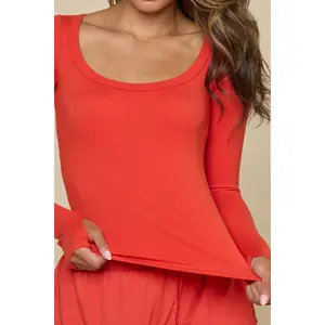 Your Favorite Reversible Long Sleeve Top - Cayenne