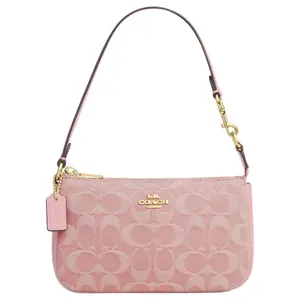 Coach Nolita 19 Monogram Print Underarm Shoulder Bag for Women, Small Size, Light Pink