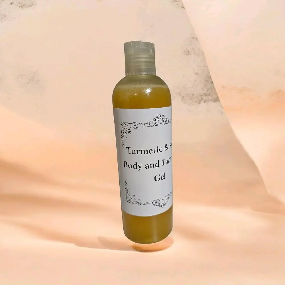 Kojic Acid Face & Body Wash Gel - Turmeric-Rich, Paraben-Free Organic Cleanser for Problem Skin, Body Care Cleansing Solution, Brightening Complexion, Natural Sensitive Care