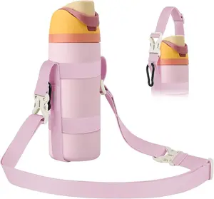 Water Bottle Holder Strap Sling, for Owala Freesip 24 32 40 Oz, Hydro Flask, Cirkul, Yeti, Stanley Flip, Universal Water Bottles, with Carabiner, for Walking Curise Travel (Bottle Excluded)