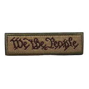 We The People Name Tape Tactical Patch w/ Hook & Loop Backing - Multicam