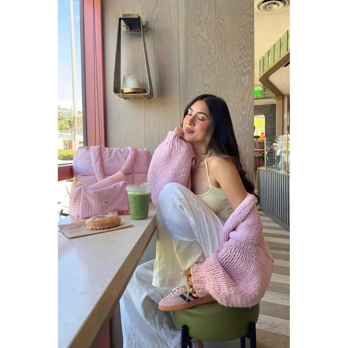 Sorbet Pink Chunky Cardigan
