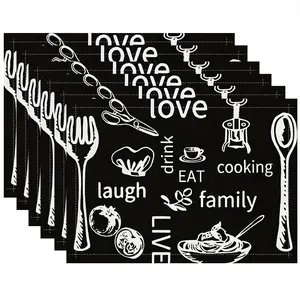 Restaurant Kitchen Placemat, Rectangular Table Mat, Table Placemat, Table Decoration Supplies for Home Kitchen Dining Room, Coasters