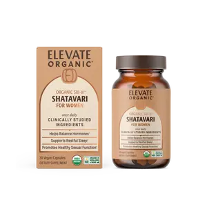 Elevate Organic SRI-81™ Shatavari Capsules, Regenerative Organic Certified Asparagus racemosus Root Extract with Acti Veda™ (30 Servings)