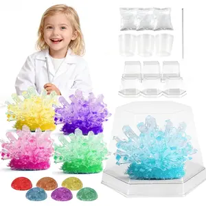 DIY Crystal Growing Kit, Grow Colorful Crystals in 7 Days, Safe Non-Toxic Materials, Steam Science Toy Gift for Boys & Girls 8+