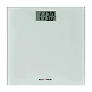 Health O Meter Compact Digital Glass Bathroom Scale 500 lb Capacity with LCD Display, 3.2" x 1.6" Size, Auto On and Off, Non-Skid Feet