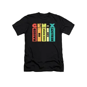 100% Cotton Funny Boomers Gen X T Shirt Raised On Hose Water And Neglect 80s 90s Nostalgia Graphic Tee Vintage Humor Gift Casual Streetwear Top for Men and Women