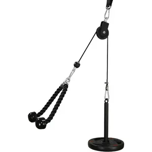 LAT Pull Down Cable Pulley System – Home Gym Workout Attachment for Triceps, Biceps, Back & Forearm Training
