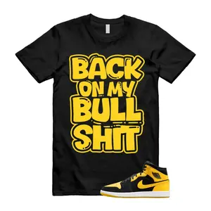 Shirt to match Jordan 1 New Love Black Yellow 2025 Sneaker, Jordan 1 New Love Outfit, Black and Yellow Outfit, Gildan 5000 Unisex Shirt, Classic Fit Casual Short Sleeve Tee, Menswear