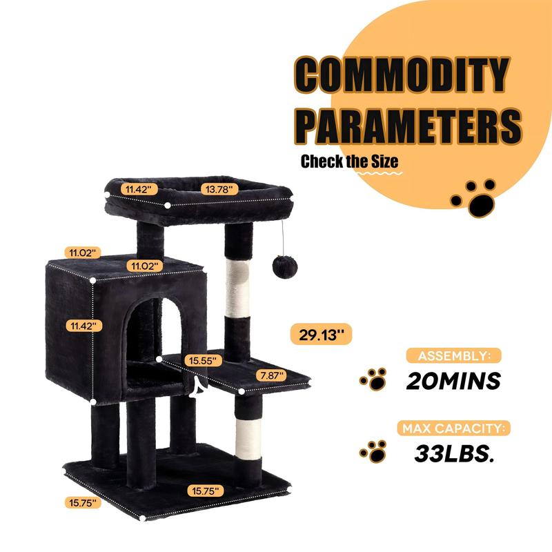 Sha Cerlin 29in Cat Tree Tower - Multi-Level Kitten Condo with Plush Perch, Sisal Scratching Post & Activity House in Beige/Dark Grey/Grey/Pink#ChristmasGifts#TikTokShopBlackFriday Sha Cerlin 29in Cat Tree Tower - Multi-Level Kitten Condo with Plush Perch, Sisal Scratching Post & Activity House in Beige/Dark Grey/Grey/Pink#ChristmasGifts#TikTokShopBlackFriday