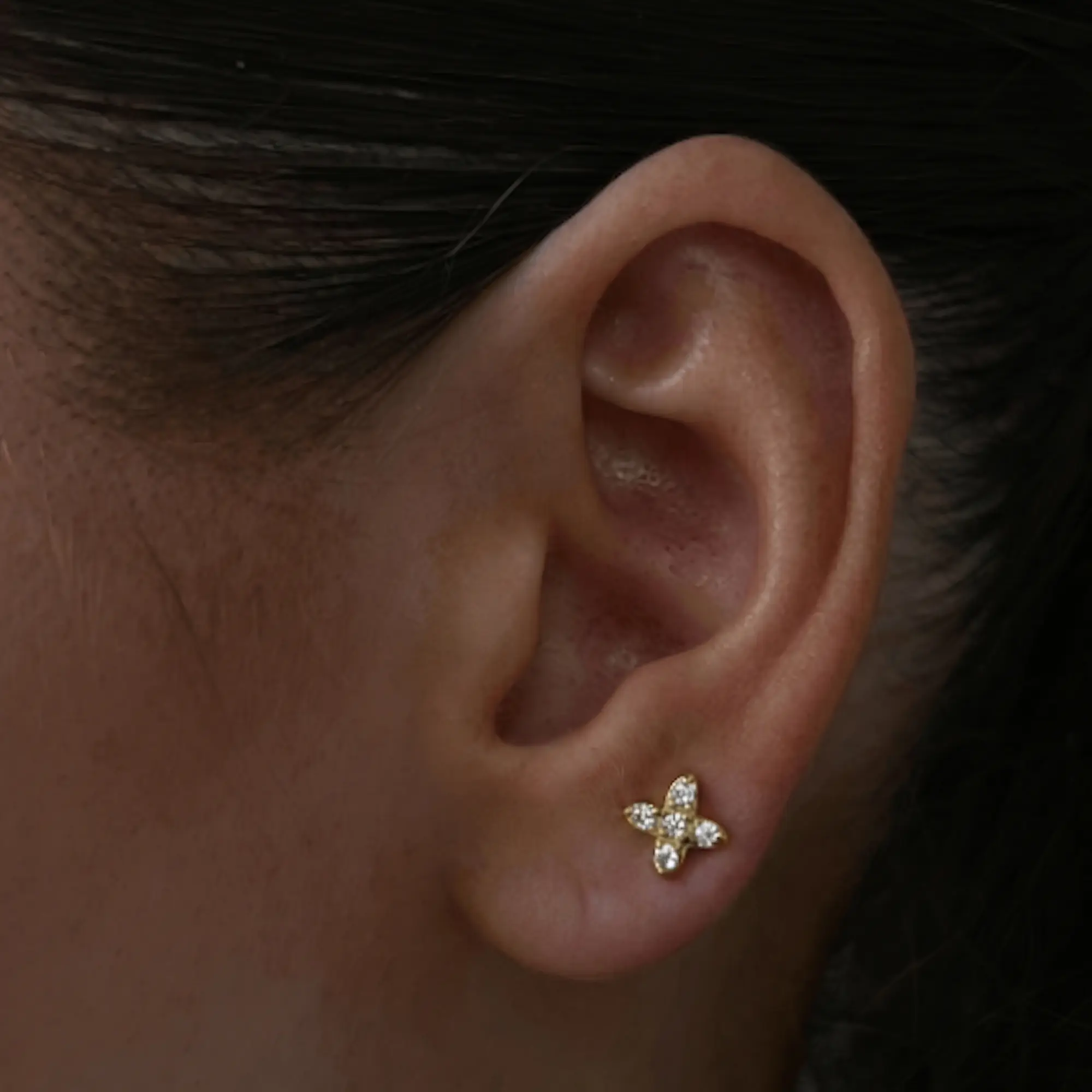 EVRY JEWELS Gold or Silver Plated Women's Hypoallergenic Stella Earrings