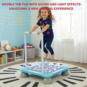 Sensory Trampoline for Autism Kids, 25" Mini Indoor Bounce Board with Soft Cushion Foam Surface, Provides Calming Sensory Input & Active Play, Non-Slip Safe Design for Toddlers Boys Girls
