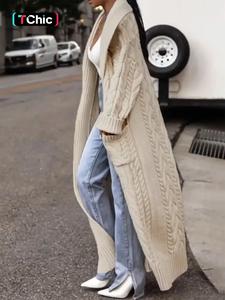 women's textured drop shoulder long cable knit cardigan, casual long sleeve open front knitwear for fall & winter, cardigans for women, fashion women's knit clothing for daily wear