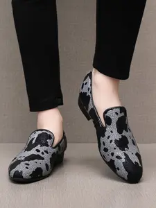 New Leopard Print Men's Loafers, Anti-Slip Breathable Fashion Shoes, Casual Commute Party , Large Sizes 40-50, Spring & Fall