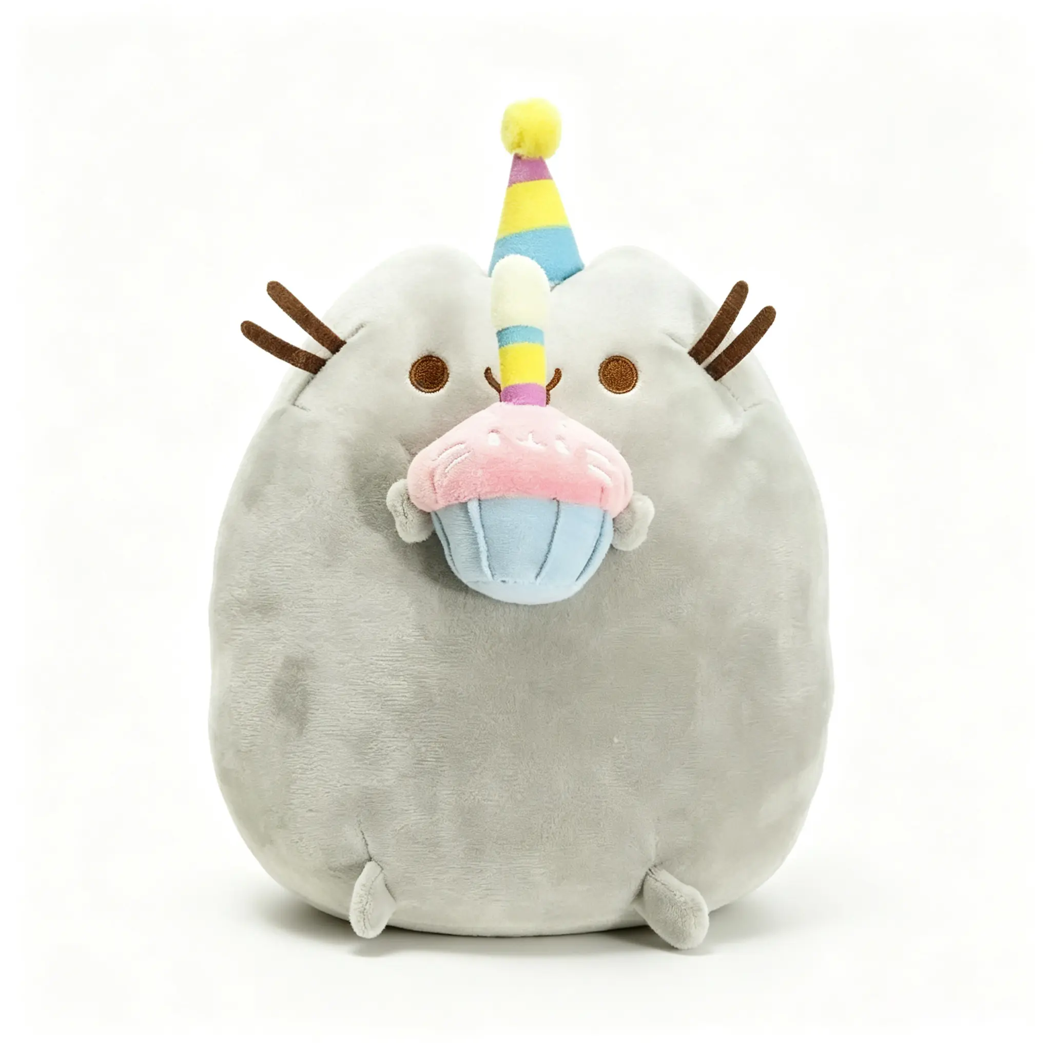 Pusheen the Cat Gray Stuffed Toy - Kawaii Soft Plush Figure with 5 Food Styles: Sandwich Cookie, Ice Cream, Donut, Pizza, Hamburger - Ideal Gift for Pusheen Enthusiasts