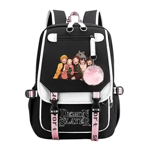 Demon Slayer Trendy Youth Backpack – Travel & School Bag,Laptop Backpack  Perfect for Commuting, Camping & Daily Use, Durable Large-Capacity Design, Best Gift for Boys & Girls 11.4''*18.1''