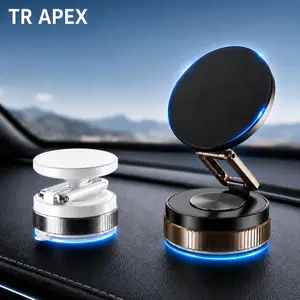 TR APEX 360° Adjustable Vacuum Magnetic Phone Holder with Universal Ball Joint, Foldable Suction Cup Car Phone Mount for MagSafe, Dashboard Mirror Desk Hands-Free Phone Bracket for iPhone & Android