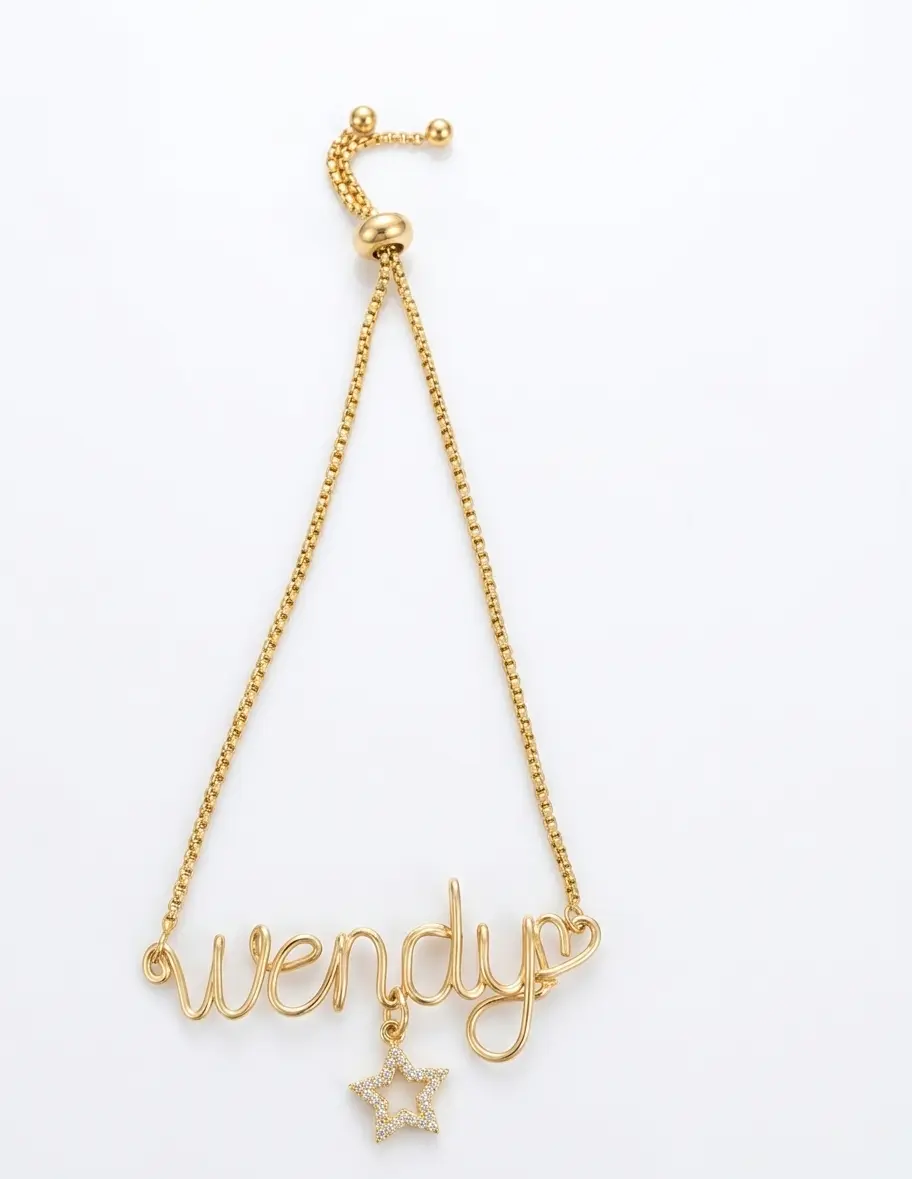 LPQ Handmade Custom Name Charm Bracelet, Personalized Costume Jewelry - Birthday/Xmas Gifts for Women