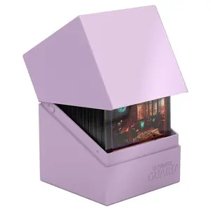 Ultimate Guard Boulder Solid 100+, Deck Case for 100 Double-Sleeved TCG Cards, Light Lavender, Secure & Durable Storage for Trading Card Games, No Transparency